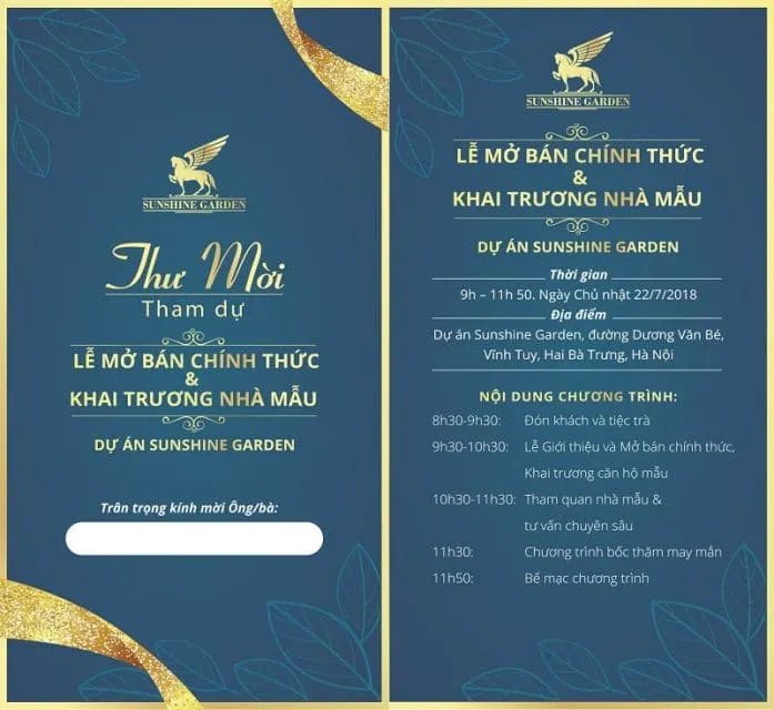 Thiệp mời bất động sản 2021