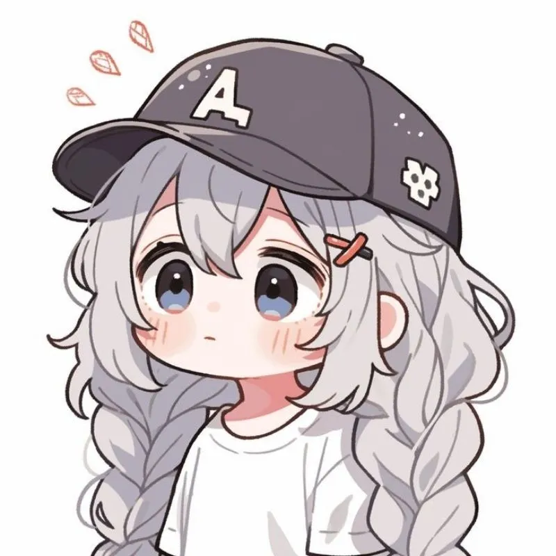 Chibi cô gái dễ thương bên khung cửa sổ