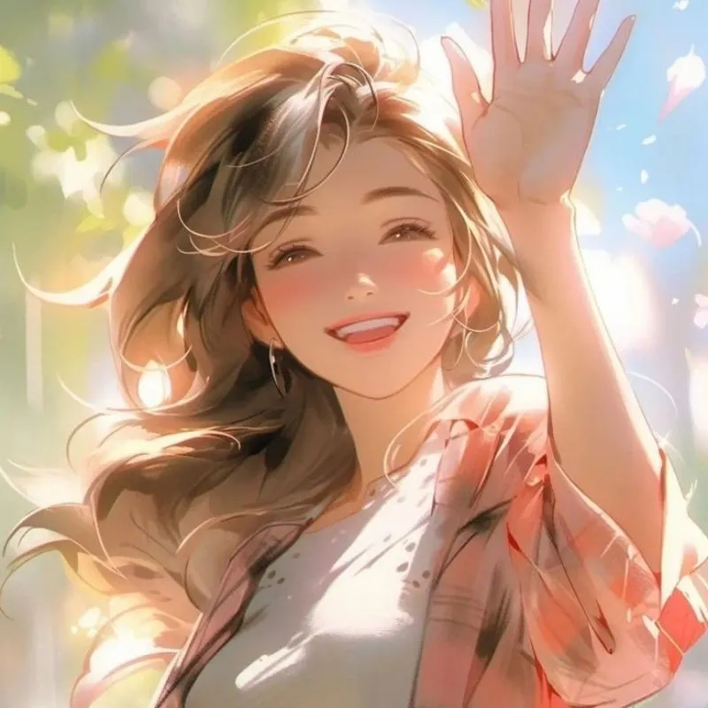 Ảnh cô gái chibi cute mặc váy trắng vẽ bằng AI