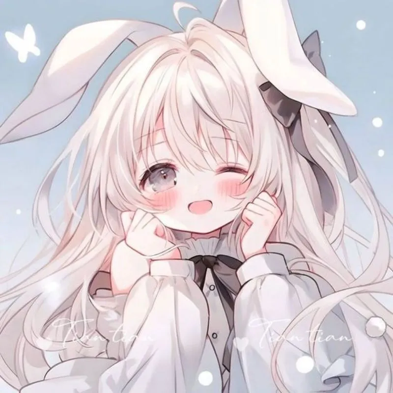 Avatar cô gái chibi anime cute đang mơ mộng