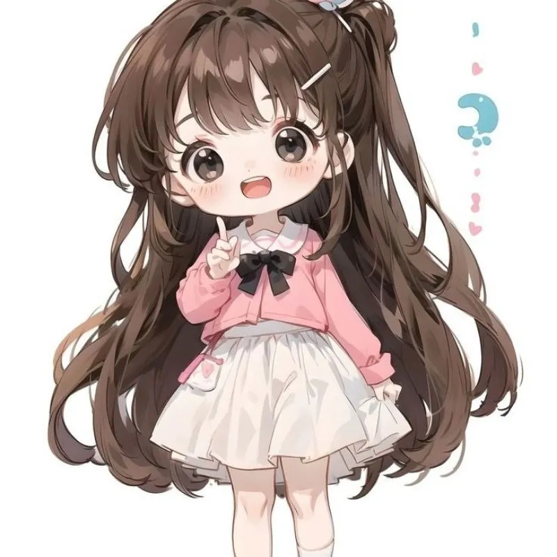 Ảnh cô gái cute chibi đội mũ có tai mèo