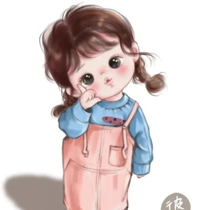 Ảnh cô gái cute chibi với biểu cảm dễ thương