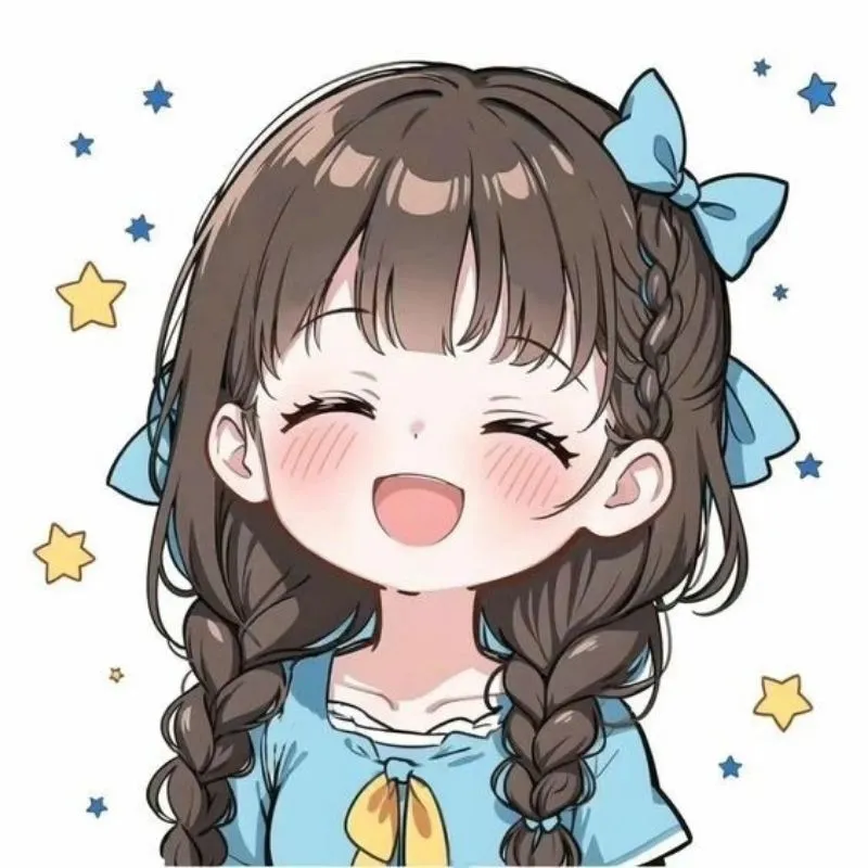 Avatar cô gái chibi dễ thương đang ngáp ngủ