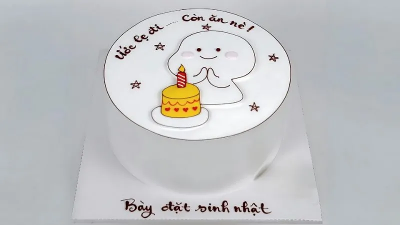 Bánh sinh nhật ngộ nghĩnh với hình ảnh hoạt hình