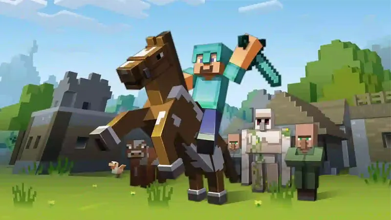 Thế giới khối hộp Minecraft với cảnh quan đa dạng