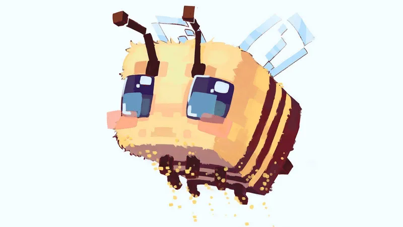 Hình nền Minecraft cute với các khối hộp màu sắc tươi sáng