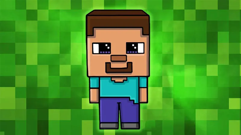 Hình nền Minecraft cute với Steve và Alex ôm nhau