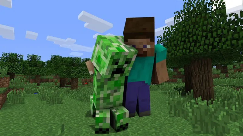 Creeper quái vật xanh lá đặc trưng của Minecraft
