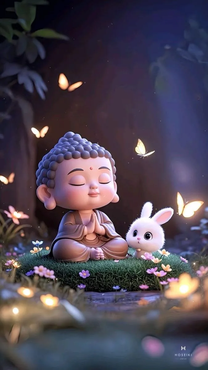 Hình nền Phật với vẻ mặt từ bi, mang đến cảm giác an toàn và được che chở.