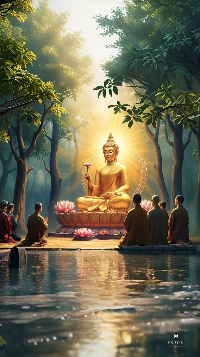 Hình nền Phật tĩnh lặng, giúp người xem tìm thấy sự bình yên trong tâm hồn.