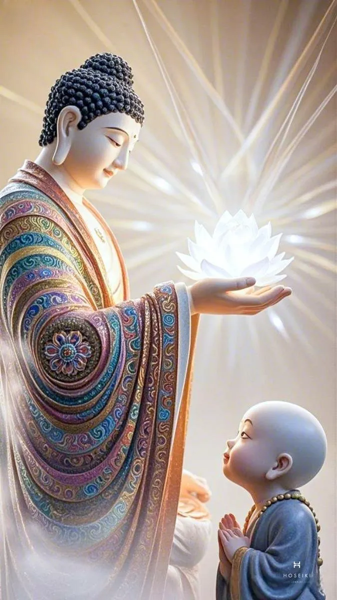Hình ảnh Phật dịu dàng, giúp người xem thư thái và giảm bớt căng thẳng.