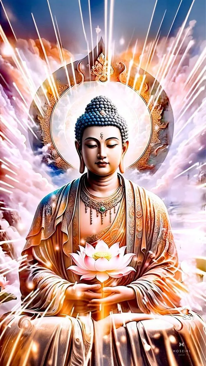 Ảnh Đức Phật với nụ cười từ bi, nhắc nhở về trí tuệ và lòng nhân ái.