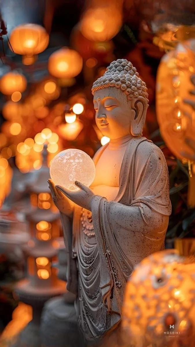 Bức ảnh Phật là biểu tượng của sự giác ngộ và trí tuệ vô biên.