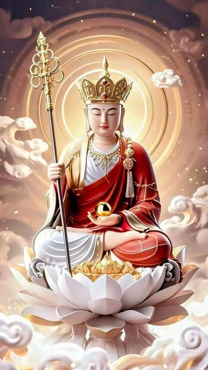 Hình ảnh Phật trang nghiêm, tạo không gian tĩnh tâm để suy ngẫm.
