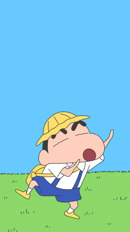 Shin Cậu Bé Bút Chì ôm chú chó Bạch Tuyết, hình nền tình bạn 16