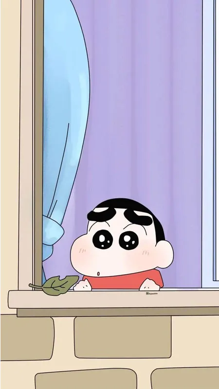 Shin Cậu Bé Bút Chì với bong bóng, hình nền dễ thương 20