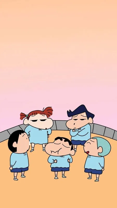 Shin, Nene và Masao cùng nhau, hình nền ba người bạn 23