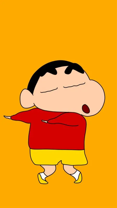 Shin Cậu Bé Bút Chì với đôi mắt to tròn, hình nền hoạt hình 7