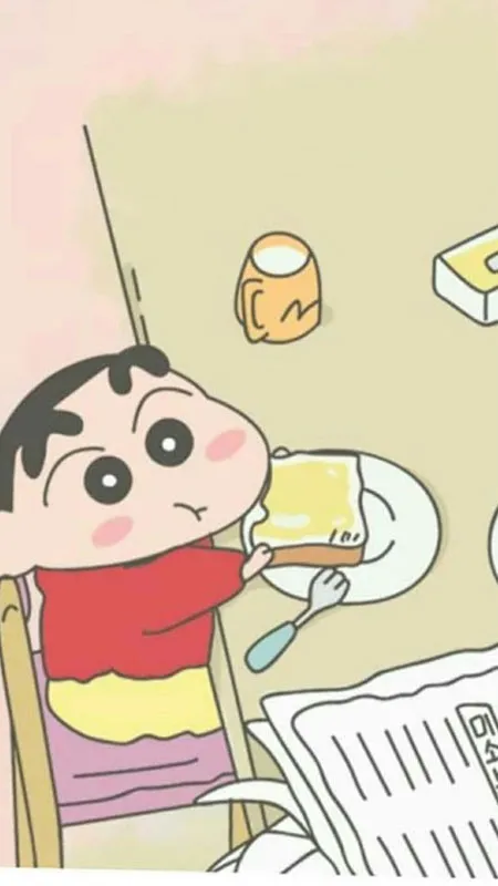 Shin Cậu Bé Bút Chì ăn mì, hình nền đồ ăn 87