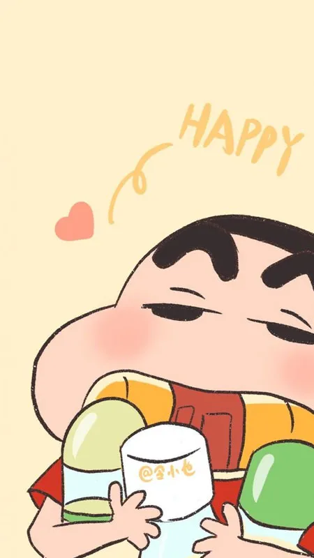 Shin Cậu Bé Bút Chì uống sữa, hình nền đồ uống 89