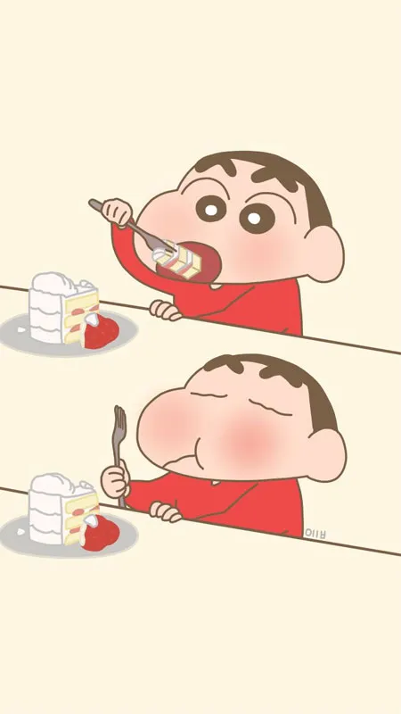Shin Cậu Bé Bút Chì ăn dưa hấu, hình nền mùa hè 90