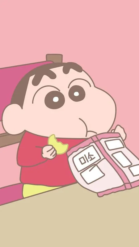 Shin Cậu Bé Bút Chì ăn gà rán, hình nền đồ ăn nhanh 96