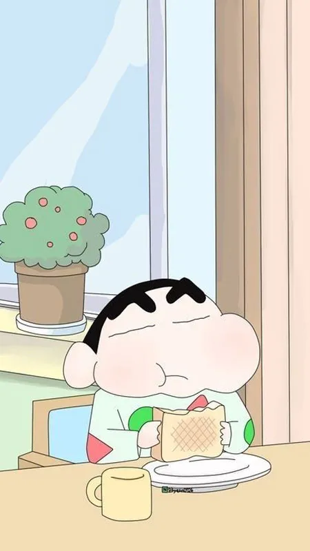 Shin Cậu Bé Bút Chì ăn hamburger, hình nền burger 99