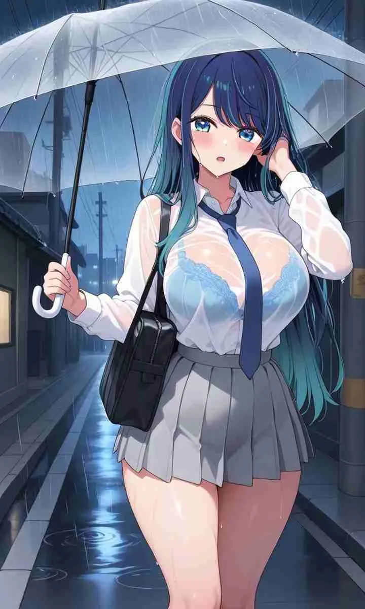 Một cảnh tình cảm lãng mạn giữa hai nhân vật anime, tràn đầy cảm xúc
