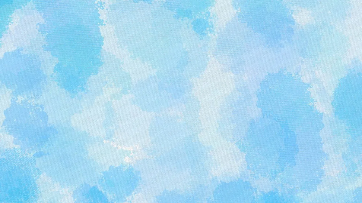 Background xanh pastel với màu đốm xanh dương, tạo điểm nhấn sinh động