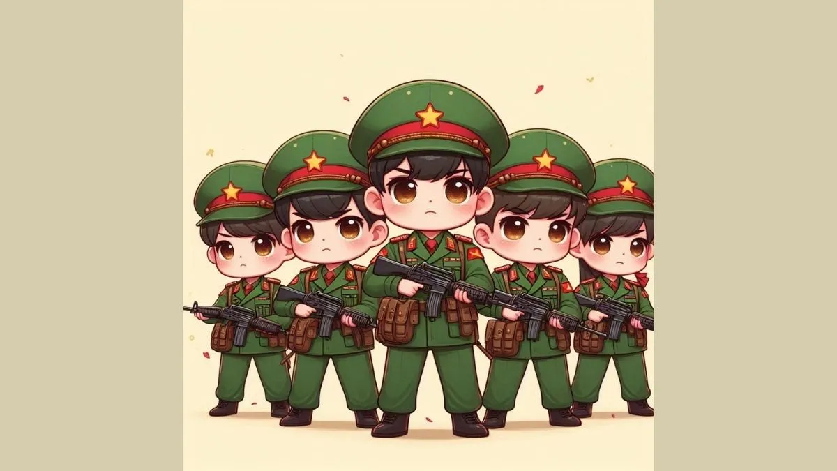 Chibi bộ đội Việt Nam đơn giản cho người mới tập vẽ