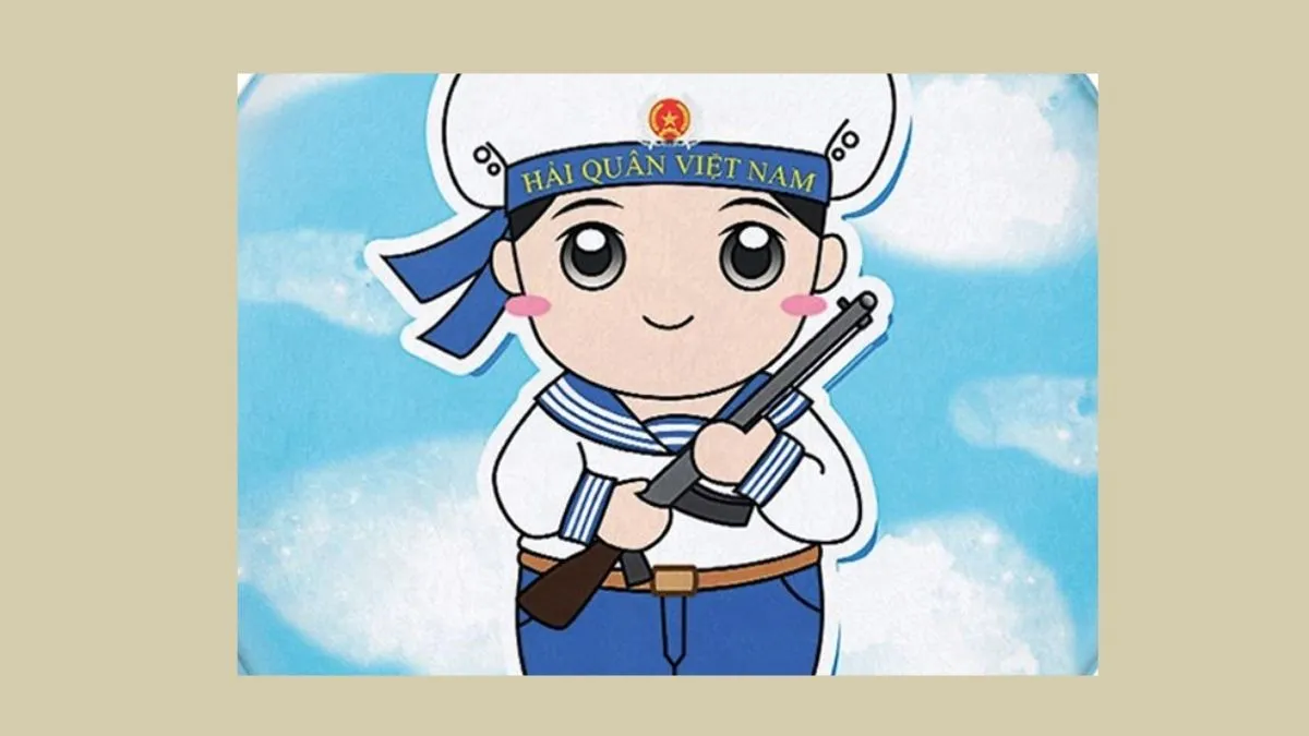 Vẽ chibi bộ đội hải quân với áo thủy thủ