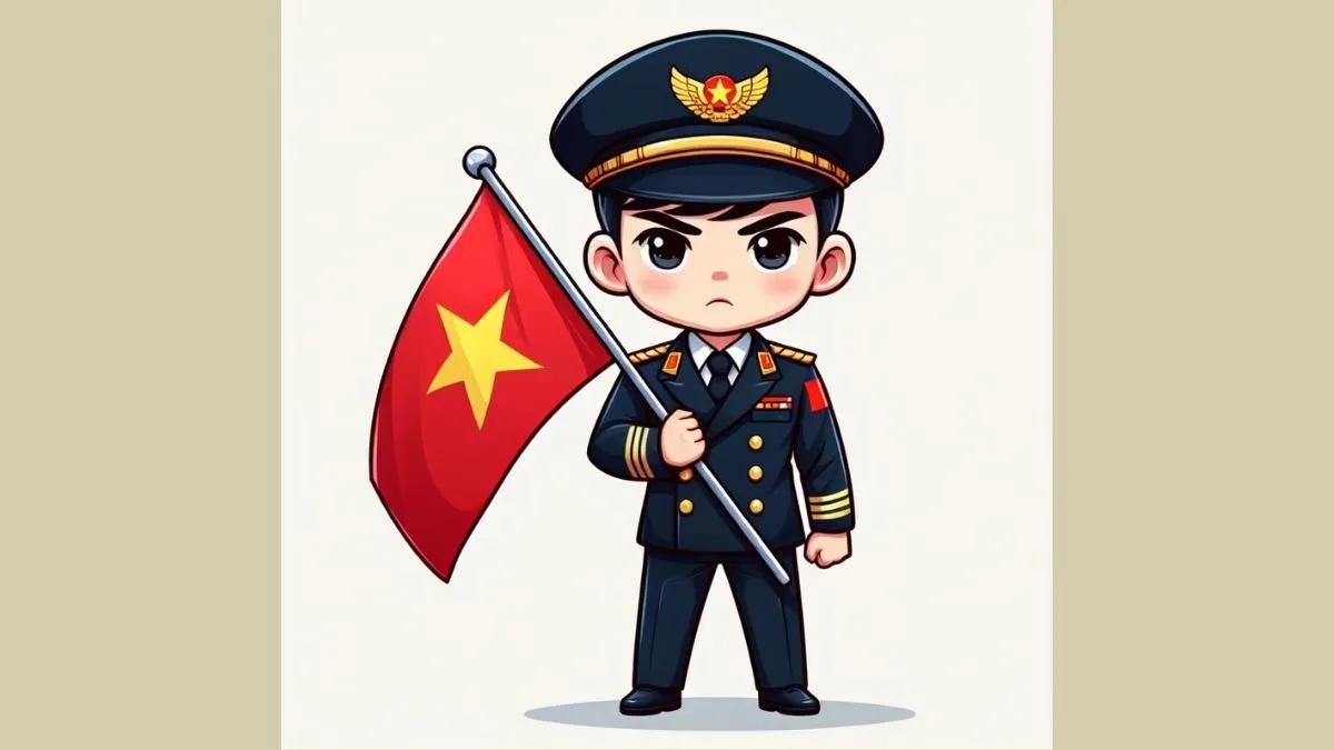Hình ảnh chibi bộ đội hải quân trên đảo Trường Sa