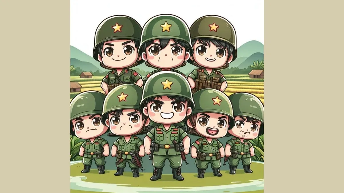 Hình ảnh chibi người lính trên đảo xa