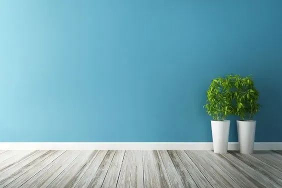 Trang trí giấy dán tường phòng ngủ tông màu xanh dương