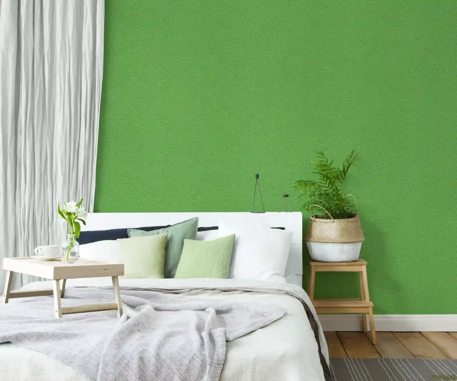 Giấy dán tường màu xanh Hàn Quốc