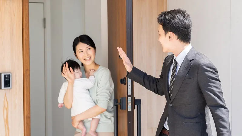 Gia đình Nhật Bản ở đền