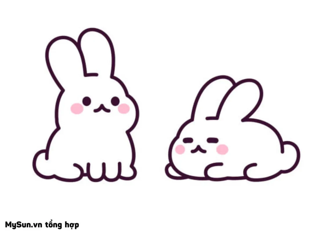 minh họa con thỏ chibi đáng yêu với cà rốt