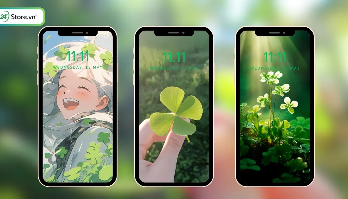 Tuyển tập ảnh cỏ 4 lá Full HD cho iPhone