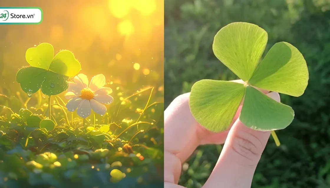 Bộ sưu tập ảnh cỏ 4 lá may mắn làm avatar độc đáo
