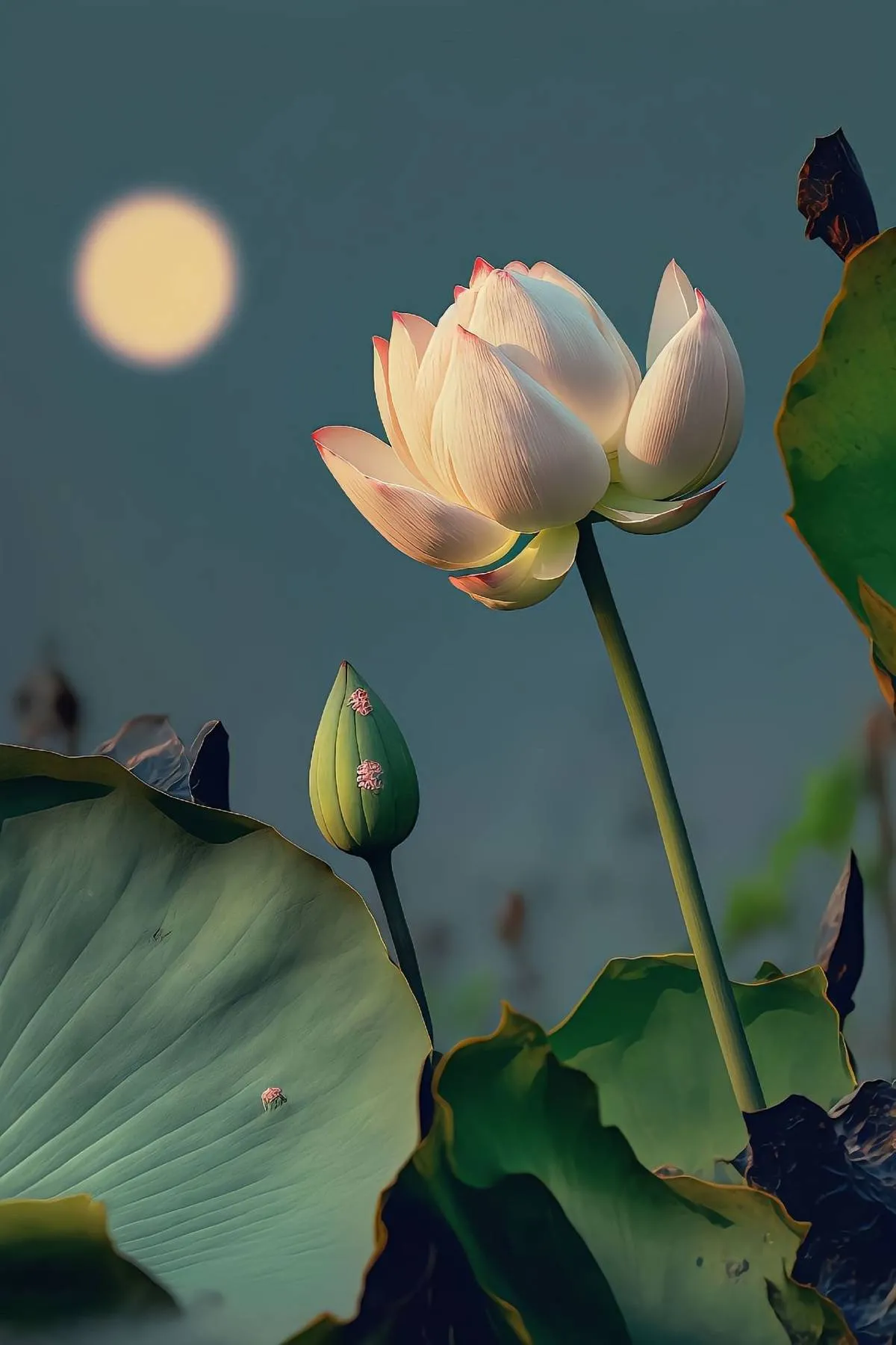 Hình ảnh hoa sen 4K với đài sen rõ nét