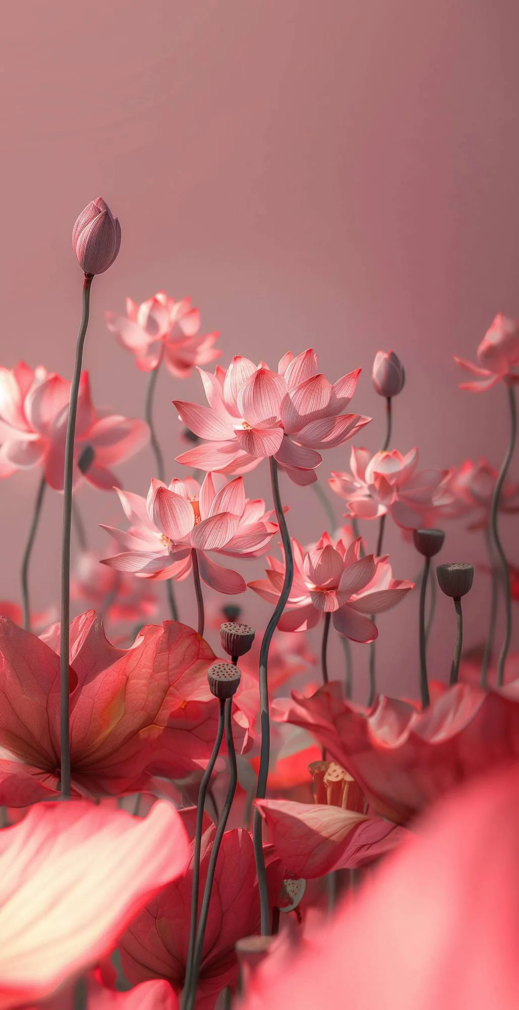 Hình ảnh hoa sen hồng duyên dáng