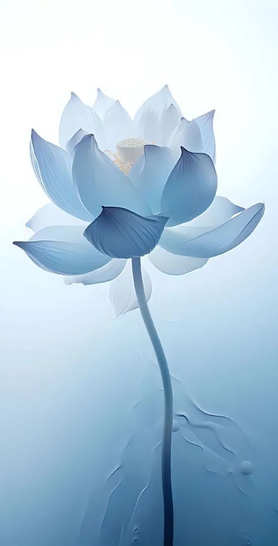 Hình ảnh hoa sen màu xanh độc đáo