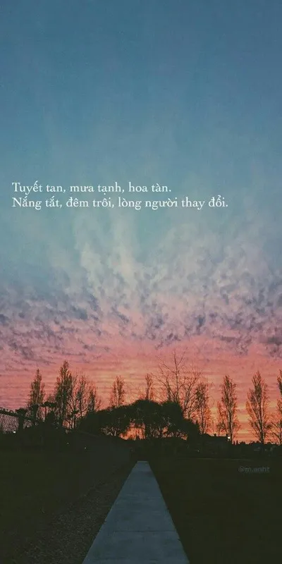 Hình nền điện thoại buồn cô đơn với câu nói ý nghĩa
