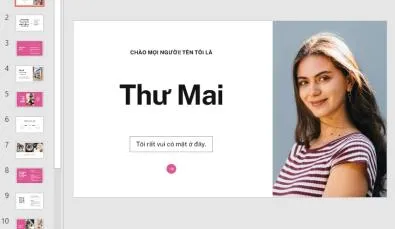 template powerpoint giới thiệu bản thân hiện đại có ảnh