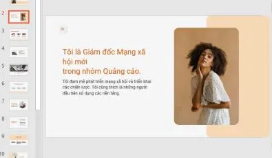 powerpoint mẫu giới thiệu bản thân với bố cục hình tròn