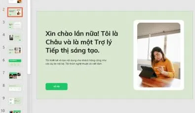 slide giới thiệu bản thân chuyên nghiệp với nền tối