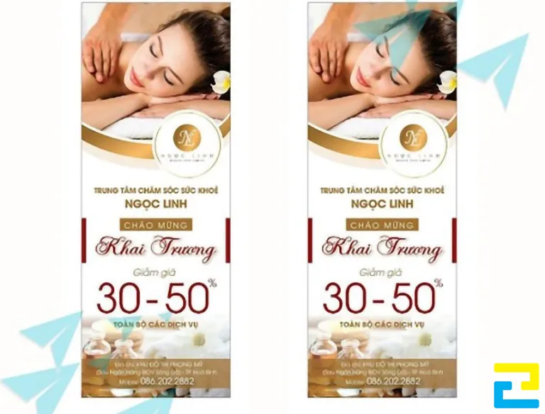 Thời gian in băng rôn khai trương spa được rút ngắn nếu không yêu cầu gia công phức tạp