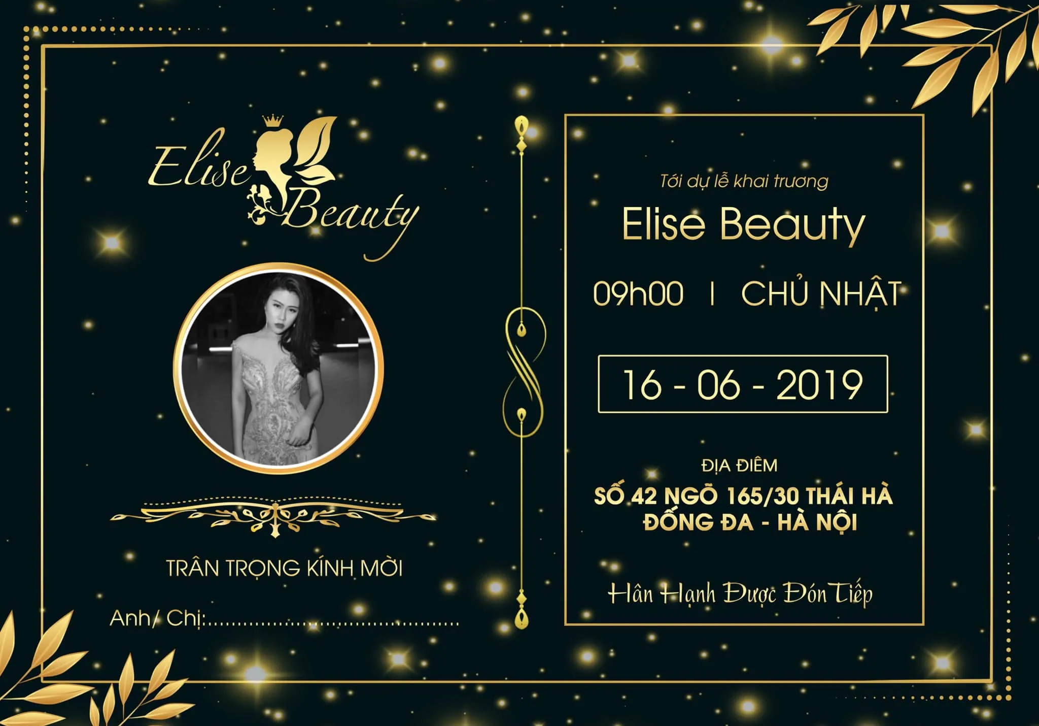 Thiệp mời khai trương spa online