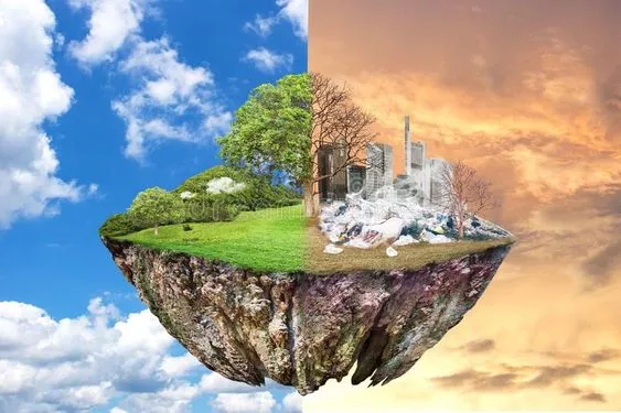 Đất khô cằn, ô nhiễm nghiêm trọng, biểu tượng vấn đề môi trường đất