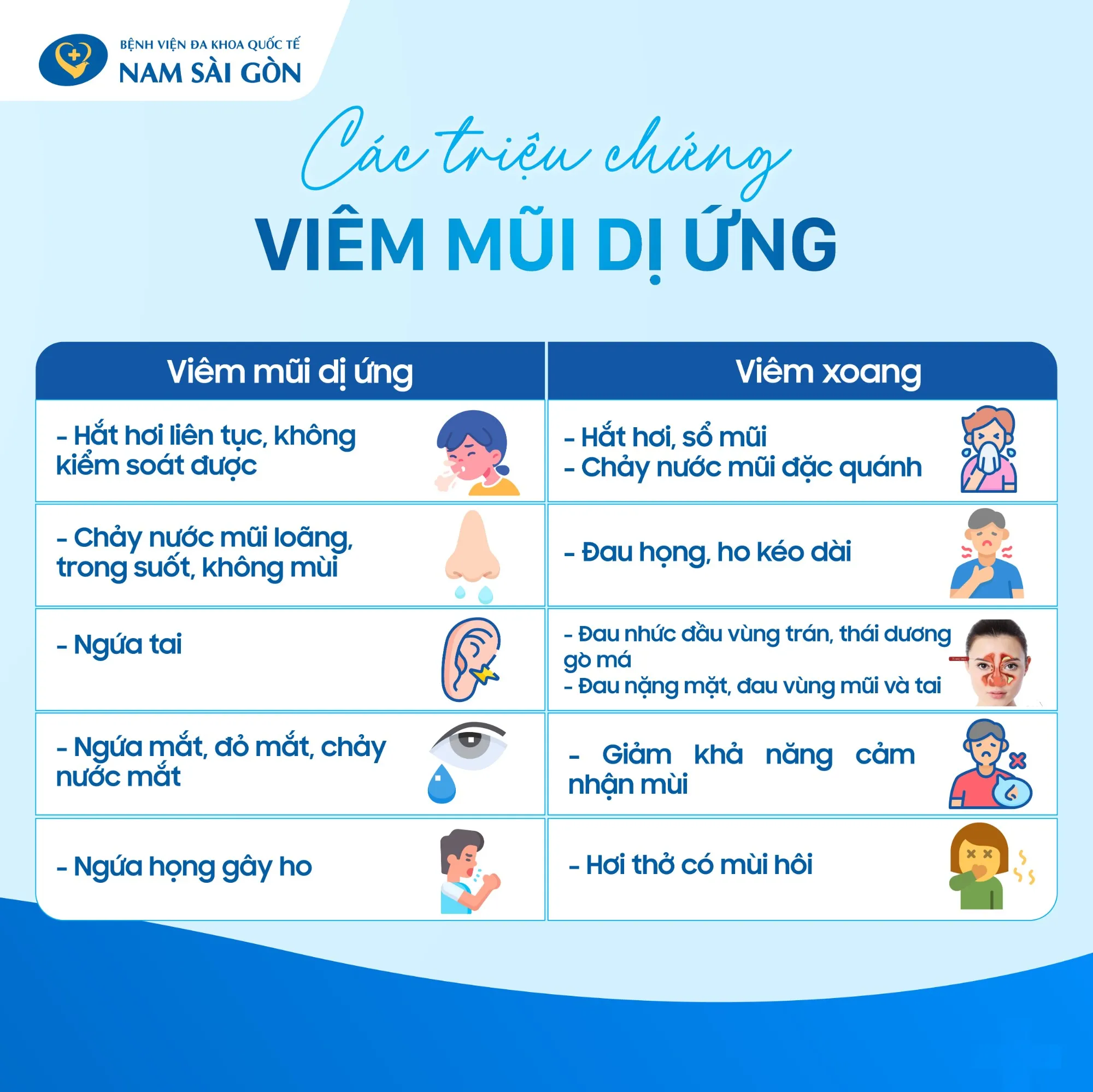 Hình ảnh minh họa phân biệt viêm mũi dị ứng và viêm xoang, giúp nhận biết các dấu hiệu qua các hình ảnh viêm mũi dị ứng và viêm xoang khác nhau